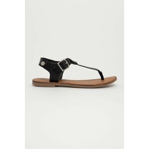 Kožené sandály Steve Madden dámské, černá barva