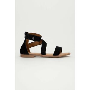 Semišové sandály Mexx dámské, černá barva