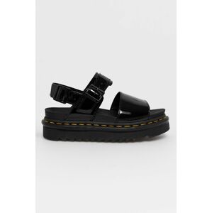 Kožené sandály Dr. Martens dámské, černá barva, na platformě, DM25773001.Voss-Black