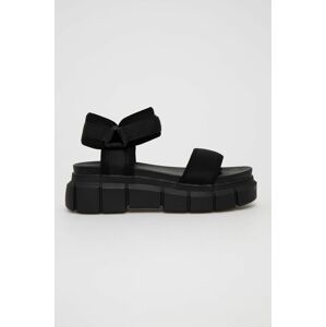 Sandály Truffle Collection dámské, černá barva, na platformě