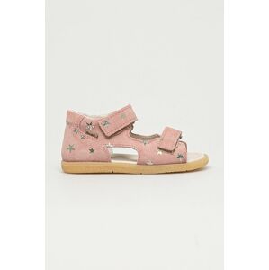 Dětské semišové sandály Mrugała růžová barva
