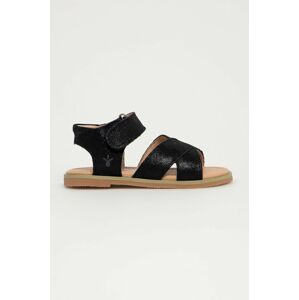 Dětské kožené sandály Emu Australia černá barva