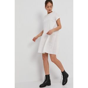 Šaty Deha bílá barva, mini, jednoduché