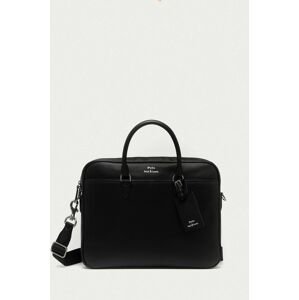 Kožená taška Polo Ralph Lauren černá barva