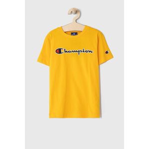 Dětské tričko Champion žlutá barva, s potiskem