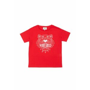 Dětské tričko Kenzo Kids červená barva