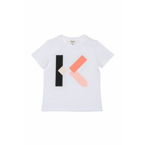 Dětské tričko Kenzo Kids bílá barva