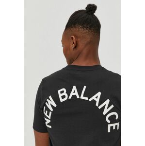 Tričko New Balance MT11985BK pánské, černá barva, s potiskem
