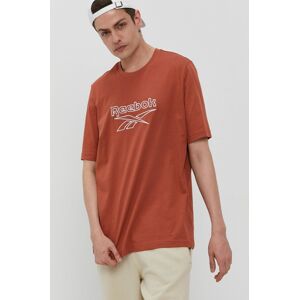 Tričko Reebok Classic pánské, oranžová barva, s aplikací