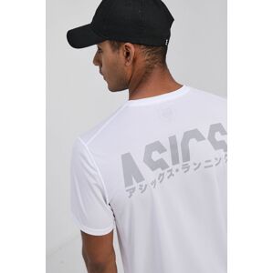 Tričko Asics pánské, bílá barva, s potiskem