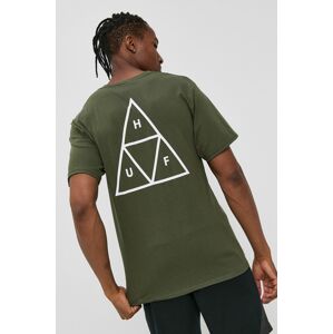 Tričko HUF pánské, zelená barva, s potiskem