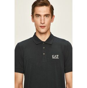 Polo tričko EA7 Emporio Armani pánské, tmavomodrá barva, hladké