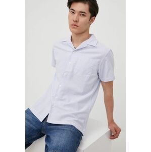 Košile Premium by Jack&Jones pánská, fialová barva, regular, s klasickým límcem
