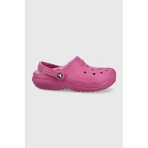Pantofle Crocs fialová barva