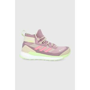 Boty adidas TERREX free hiker dámské, růžová barva