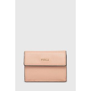 Kožená peněženka Furla dámský, růžová barva