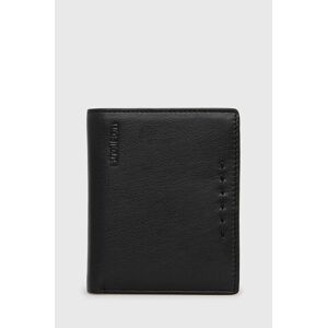 Kožená peněženka Strellson pánský, černá barva