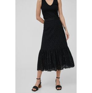 Bavlněná sukně Pennyblack černá barva, midi, áčková