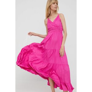 Šaty Y.A.S růžová barva, maxi