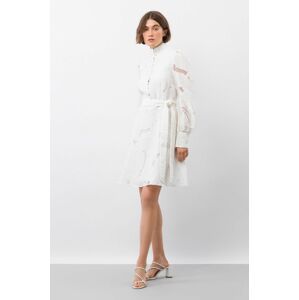Šaty Ivy & Oak bílá barva, mini, áčková