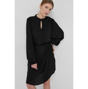 Šaty Bruuns Bazaar Lilli Vita černá barva, mini, áčkové