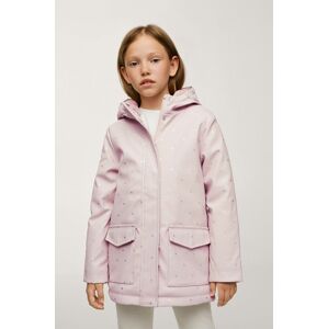Dětský kabát Mango Kids Snow1 růžová barva