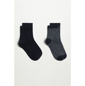 Mango Kids - Dětské ponožky BLACK (2-PACK)