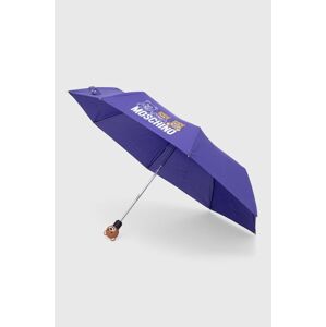 Deštník Moschino fialová barva, 8061 OPENCLOSEA