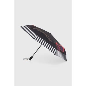 Deštník Moschino černá barva, 8944 OPENCLOSEA