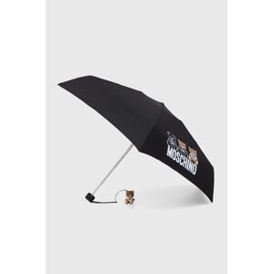 Deštník Moschino černá barva, 8061 SUPERMINIA