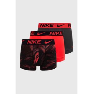 Boxerky Nike 3-pack pánské, červená barva
