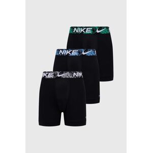 Boxerky Nike 3-pack pánské, černá barva