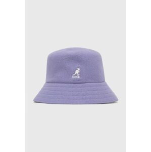 Vlněný klobouk Kangol fialová barva, vlněný