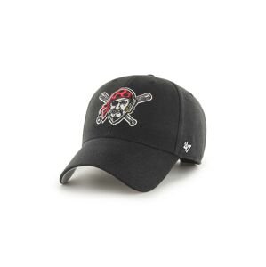 Čepice s vlněnou směsí 47brand MLB Pittsburgh Pirates černá barva, s aplikací, B-MVP20WBV-BKO