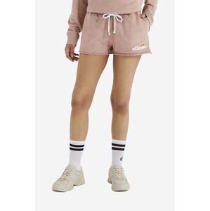 Bavlněné šortky Ellesse Colieur růžová barva, s aplikací, medium waist, SGM14015-PINK