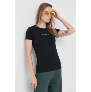 Bavlněné tričko MAX&Co. černá barva