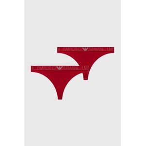 Tanga Emporio Armani Underwear 2-pack červená barva