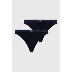 Tanga Emporio Armani Underwear 2-pack tmavomodrá barva