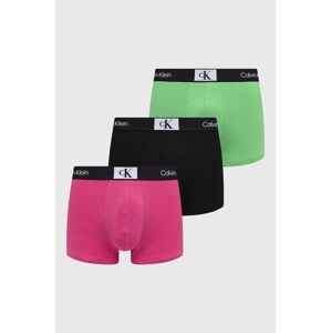 Boxerky Calvin Klein Underwear 3-pack pánské, růžová barva