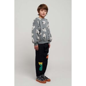 Dětská bavlněná mikina Bobo Choses šedá barva, vzorovaná