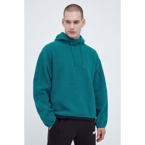 Sportovní mikina Calvin Klein Performance zelená barva, s kapucí