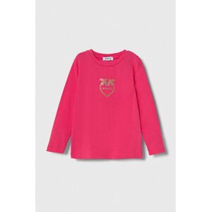 Dětské tričko s dlouhým rukávem Pinko Up fialová barva