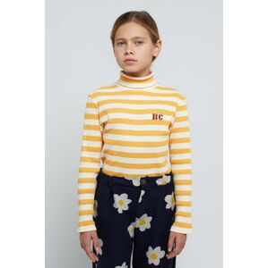 Dětské tričko s dlouhým rukávem Bobo Choses žlutá barva
