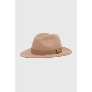 Vlněný klobouk Marella béžová barva, vlněný