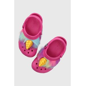 Dětské pantofle Crocs I AM UNICORN růžová barva
