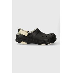 Pantofle Crocs Alle Terrain Lined Clog pánské, černá barva, 207936