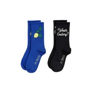 Dětské ponožky Mini Rodini 2-pack tmavomodrá barva