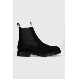 Semišové kotníkové boty Gant Millbro pánské, černá barva, 27633415.G00
