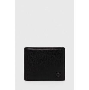Kožená peněženka Just Cavalli černá barva