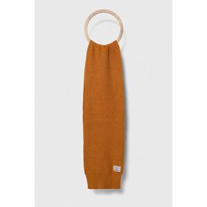 Dětský šátek z vlněné směsi Pepe Jeans oranžová barva, hladký